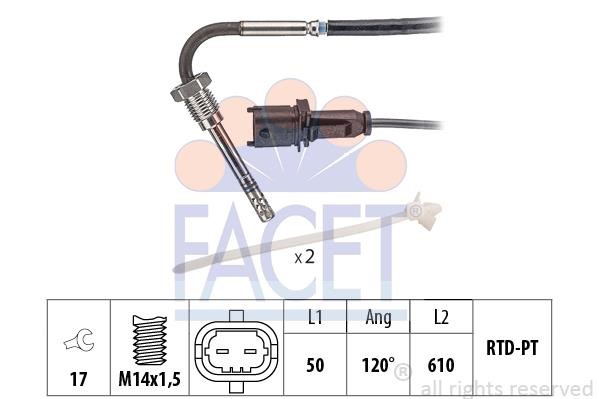 Facet 22.0329 Exhaust gas temperature sensor 220329