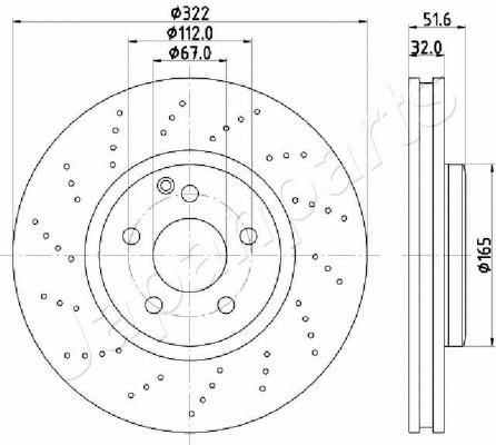 Japanparts DI-0528 Brake disc DI0528