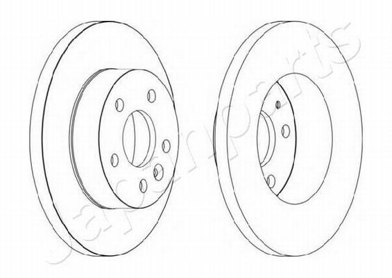 Japanparts DI-0565 Unventilated front brake disc DI0565