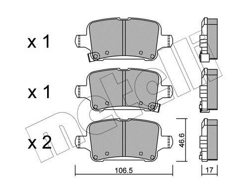 Metelli 22-1116-0 Brake Pad Set, disc brake 2211160