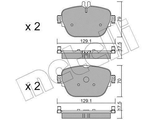 Metelli 22-1138-0 Brake Pad Set, disc brake 2211380