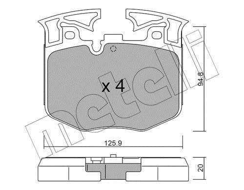 Metelli 22-1146-0 Brake Pad Set, disc brake 2211460