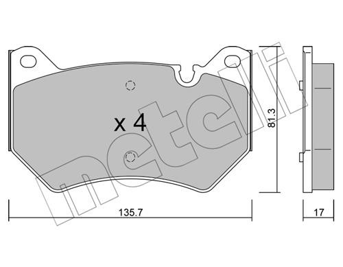 Metelli 22-1170-0 Brake Pad Set, disc brake 2211700