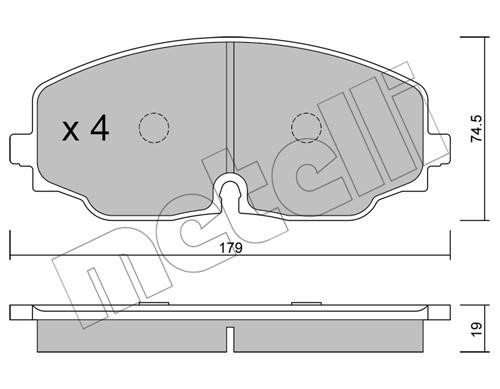 Metelli 22-1171-0 Brake Pad Set, disc brake 2211710