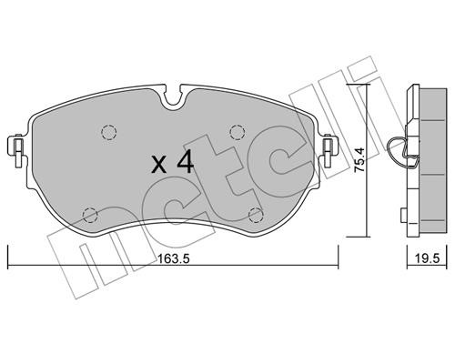 Metelli 22-1172-0 Brake Pad Set, disc brake 2211720