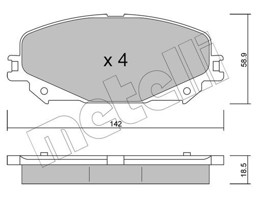Metelli 22-1176-0 Brake Pad Set, disc brake 2211760
