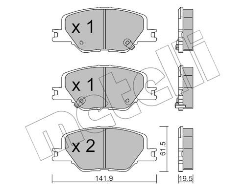 Metelli 22-1177-0 Brake Pad Set, disc brake 2211770