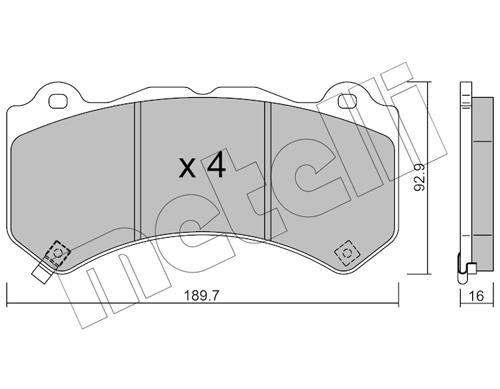 Metelli 22-1182-0 Brake Pad Set, disc brake 2211820