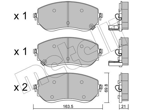 Metelli 22-1191-0 Brake Pad Set, disc brake 2211910