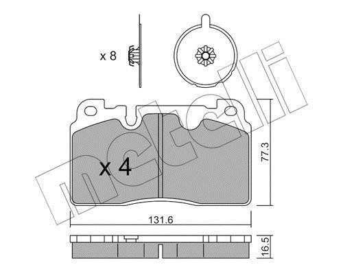 Metelli 22-0979-0-141 Brake Pad Set, disc brake 2209790141