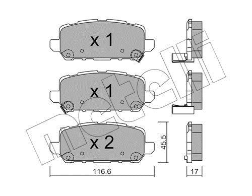 Metelli 22-1084-0 Brake Pad Set, disc brake 2210840