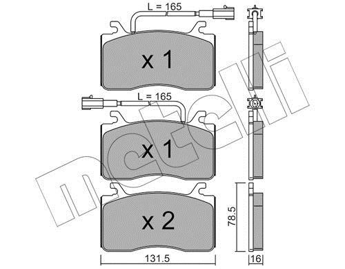 Metelli 22-1100-0 Brake Pad Set, disc brake 2211000