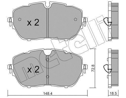 Metelli 22-1105-0 Brake Pad Set, disc brake 2211050