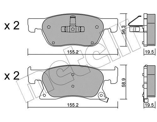 Metelli 22-1114-0 Brake Pad Set, disc brake 2211140