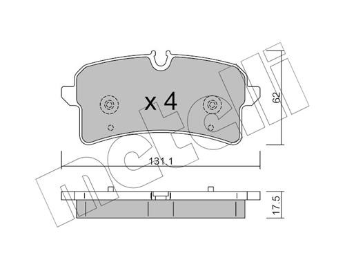 Metelli 22-1261-0 Brake Pad Set, disc brake 2212610