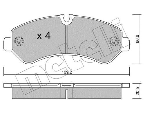 Metelli 22-1276-0 Brake Pad Set, disc brake 2212760