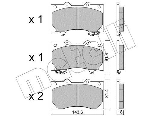 Metelli 22-1279-0 Brake Pad Set, disc brake 2212790