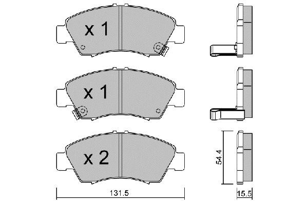 Aisin BPHO-1904 Brake Pad Set, disc brake BPHO1904