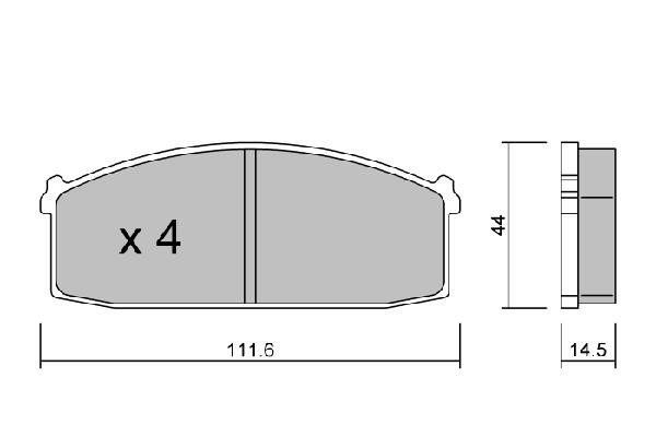 Aisin BPNI-1017 Brake Pad Set, disc brake BPNI1017