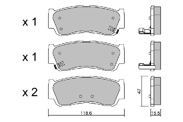 Aisin BPHY-2006 Brake Pad Set, disc brake BPHY2006