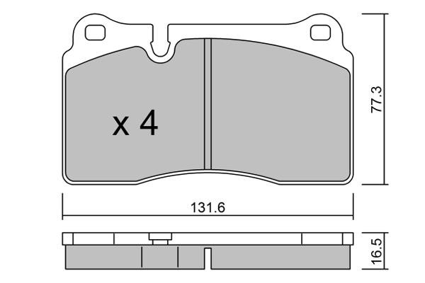 Aisin BPVW-1037 Brake Pad Set, disc brake BPVW1037