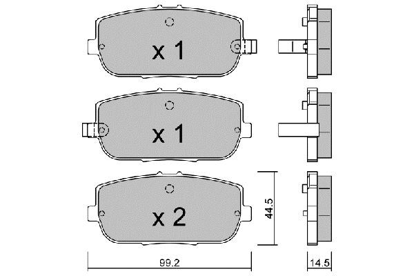 BPMZ2003 Aisin Brake pad set
