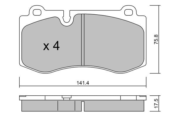 Aisin BPMB-1016 Brake Pad Set, disc brake BPMB1016
