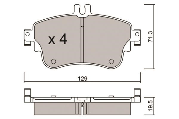 Aisin BPMB-1019 Brake Pad Set, disc brake BPMB1019
