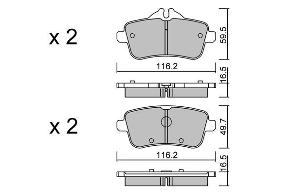 Aisin BPMB-2014 Brake Pad Set, disc brake BPMB2014