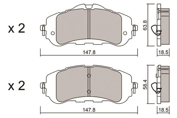 Aisin BPPE-1023 Brake Pad Set, disc brake BPPE1023