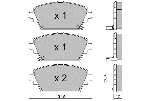 BPHO1901 Aisin Brake pad set