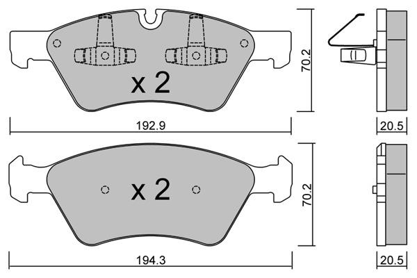 Aisin BPMB-1017 Brake Pad Set, disc brake BPMB1017