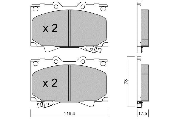 Aisin BPTO-1912 Brake Pad Set, disc brake BPTO1912