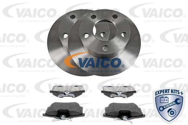 Vaico V10-5842 Brake discs with pads rear non-ventilated, set V105842