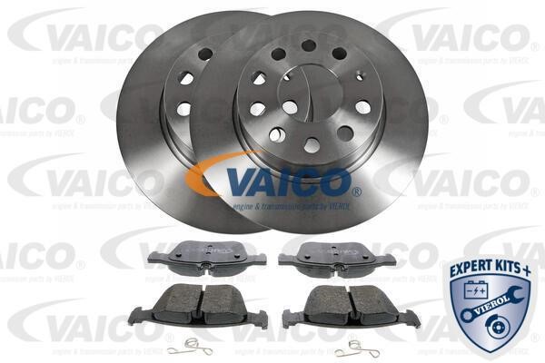 Vaico V10-6744 Brake discs with pads rear non-ventilated, set V106744