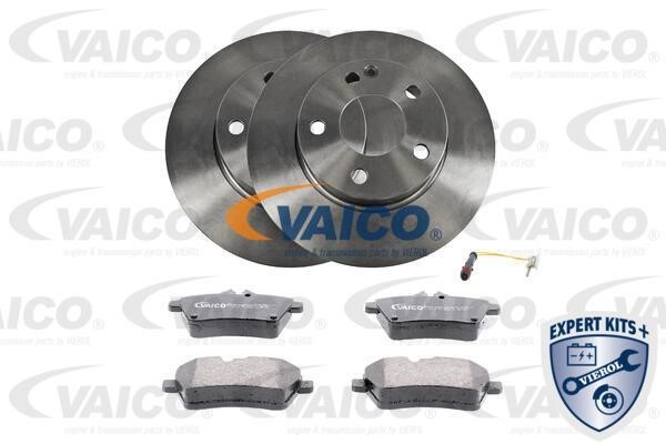Vaico V30-3680 Brake discs with pads front non-ventilated, set V303680