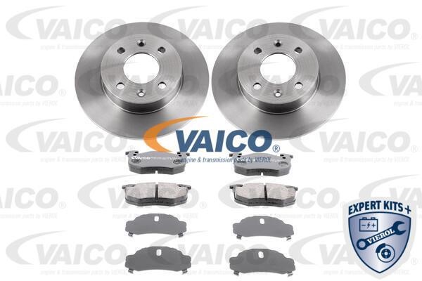 Vaico V46-1240 Brake discs with pads front non-ventilated, set V461240