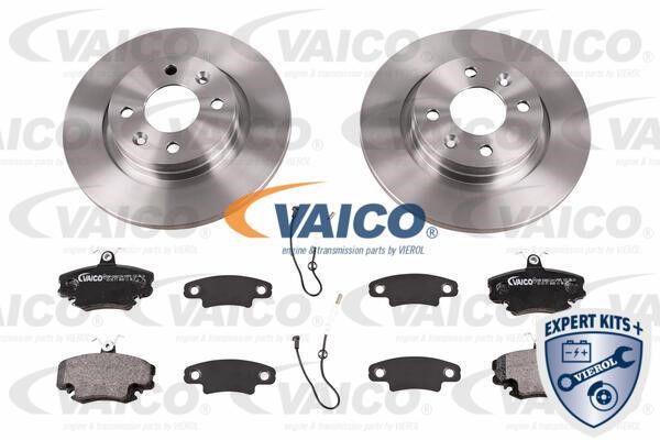 Vaico V46-1241 Brake discs with pads front non-ventilated, set V461241
