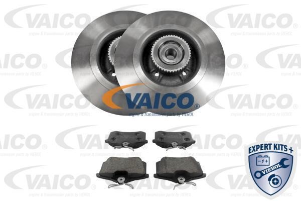 Vaico V46-1380 Brake discs with pads rear non-ventilated, set V461380