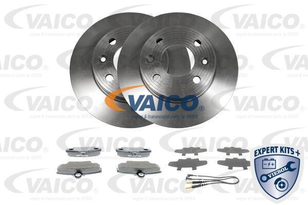 Vaico V46-1242 Brake discs with pads front non-ventilated, set V461242