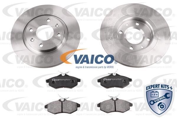 Vaico V22-0720 Brake discs with pads front non-ventilated, set V220720