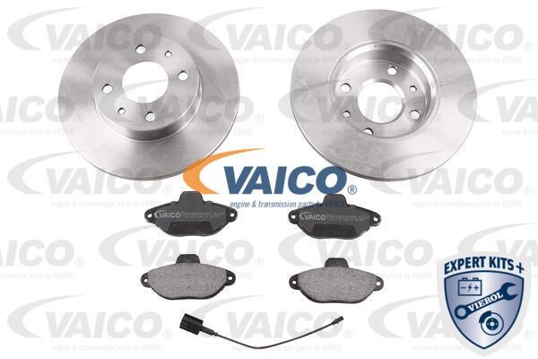 Vaico V24-1174 Brake discs with pads front non-ventilated, set V241174