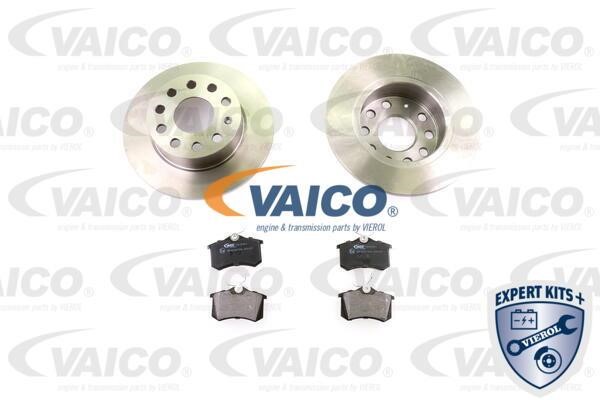 Vaico V1090004 Brake discs with pads rear non-ventilated, set V1090004