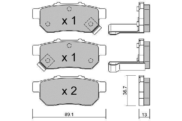 Aisin BPHO-2900 Brake Pad Set, disc brake BPHO2900