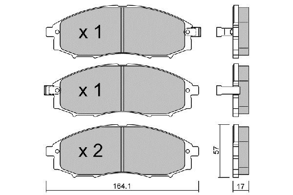BPNI1903 Aisin Brake pad set