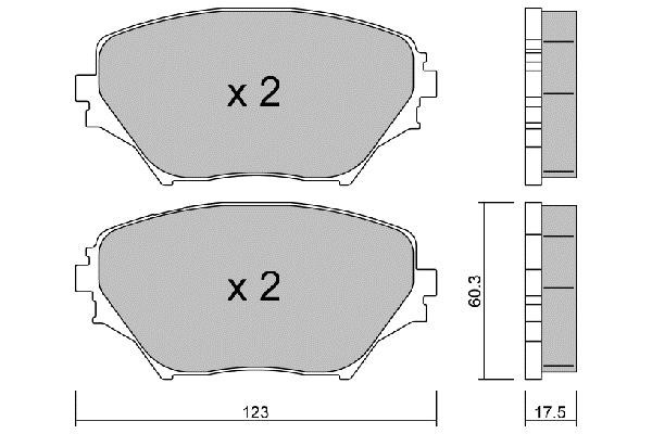 BPTO1924 Aisin Brake pad set