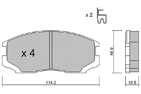 Aisin BPMI-1904 Brake Pad Set, disc brake BPMI1904