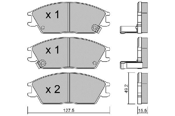 Aisin BPHY-1904 Brake Pad Set, disc brake BPHY1904