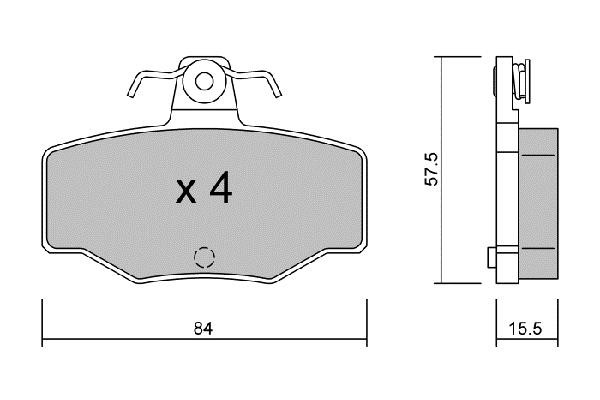 BPNI2901 Aisin Brake pad set