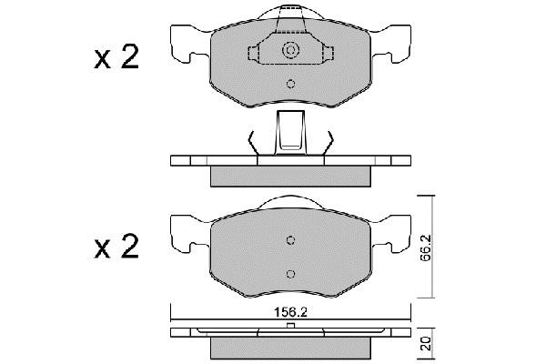 BPMZ1908 Aisin Brake pad set